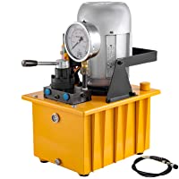VEVOR Bomba Hidráulica de Accionamiento Eléctrico- Válvula Manual de 750 W 10152 PSI- Bomba Hidráulica del Motor…